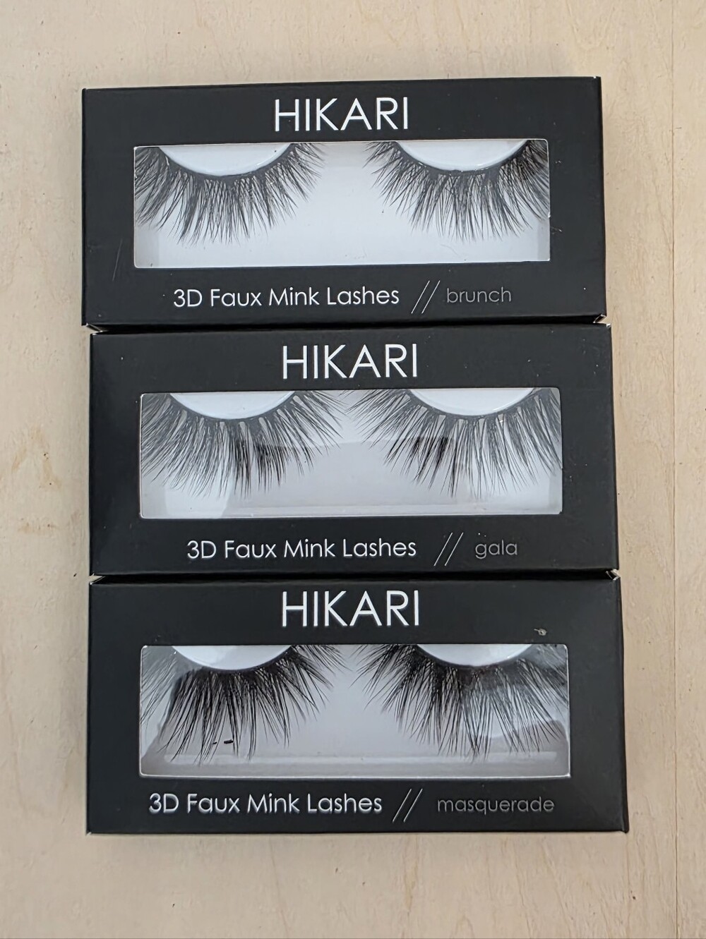 Hikari 3D Faux Mink Lashes - Black (Styles: Brunch, Gala, Masquerade)